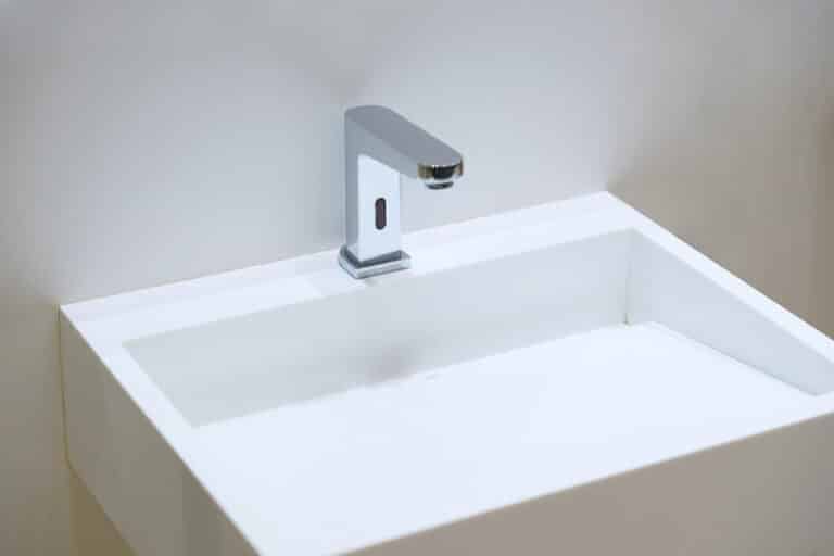 Best 18 Touchless Bathroom Faucet Reviews Touchless Faucets Best   34304754 Clean Sink With Water Tap For Wash Hands Or Things 768x512 