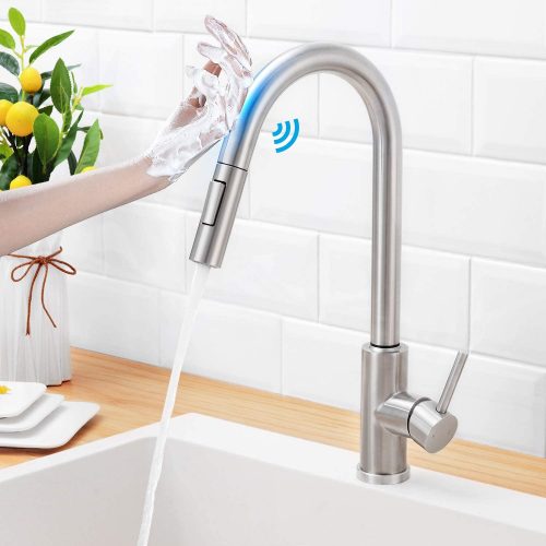 HGN Touch On Kitchen Faucets with Pull Down Sprayer